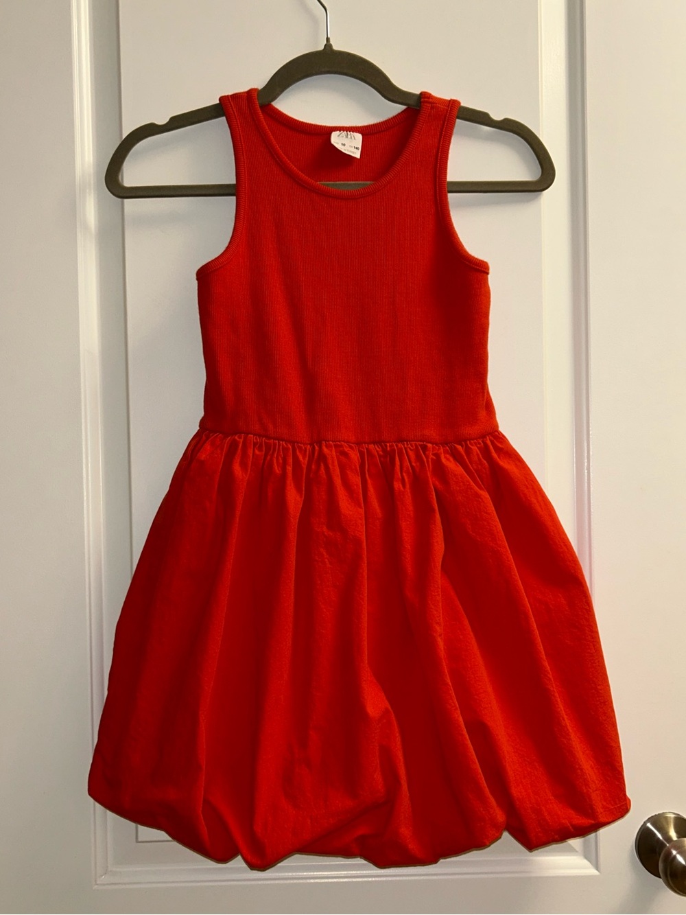 Zara Girls Red Sleeveless Bubble Dress